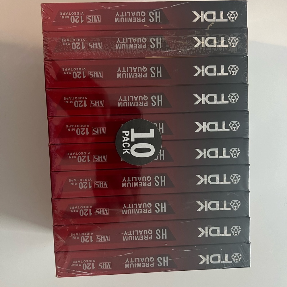 10 Pack TDK T-120 Superior Quality Blank VHS Video Tapes 6 Hour